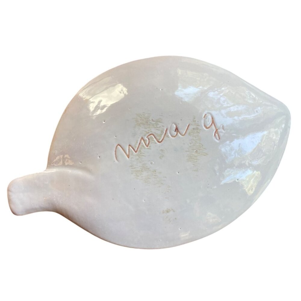 Handmade Ceramic Fish-Shaped Plate By Nora Gulbrandsen Norway With Multicolor - Picture 2 of 6
